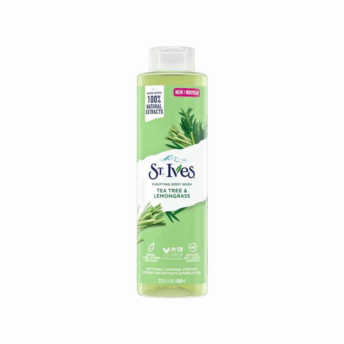 ST IVES-BODY WASH-650ml-US-W-TEA TREE & LEMONGRASS - Image 1
