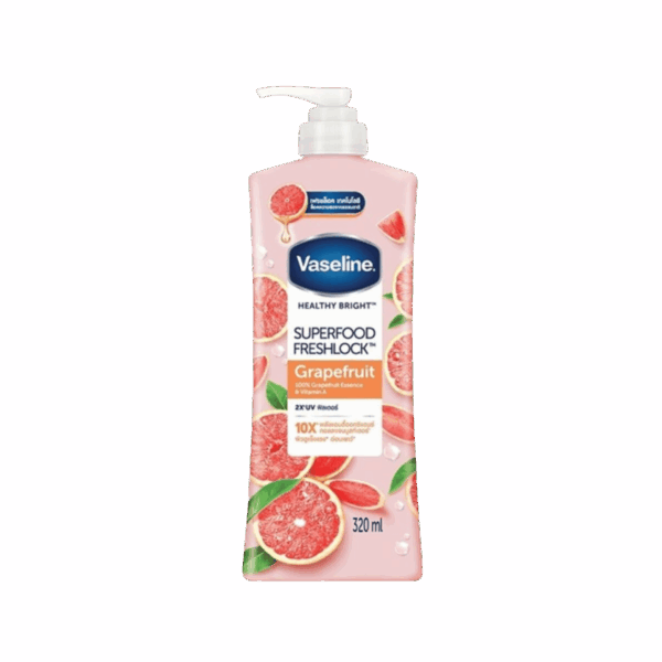 VASELINE-LOTION-320ml-TH-W-SUPERFOOD GRAPEFRUIT (PUMP)