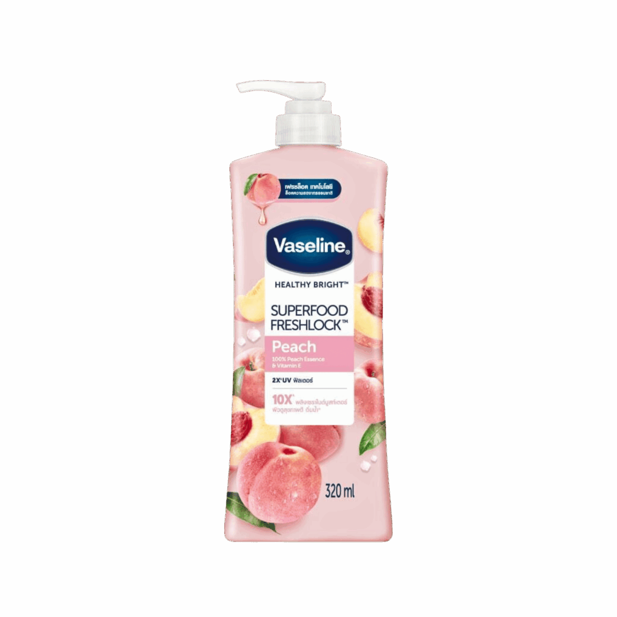 VASELINE-LOTION-320ml-TH-W-SUPERFOOD PEACH (PUMP) - Image 1