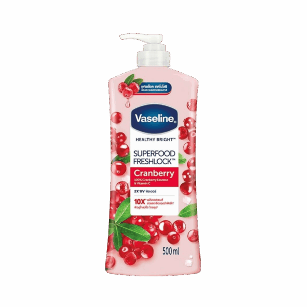 VASELINE-LOTION-500ml-TH-W-SUPERFOOD CRANBERRY (PUMP)