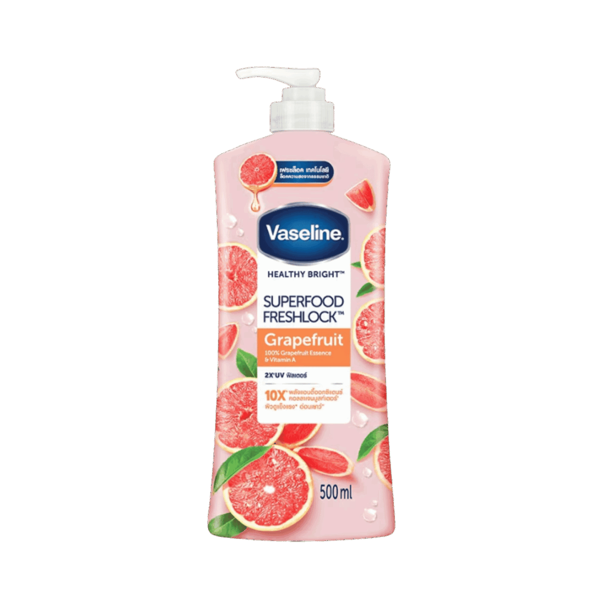 VASELINE-LOTION-500ml-TH-W-SUPERFOOD GRAPEFRUIT (PUMP) - Image 1