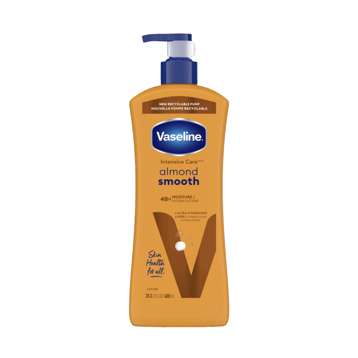 VASELINE-LOTION-600ml-US-W-ALMOND SMOOTH (PUMP) - Image 1